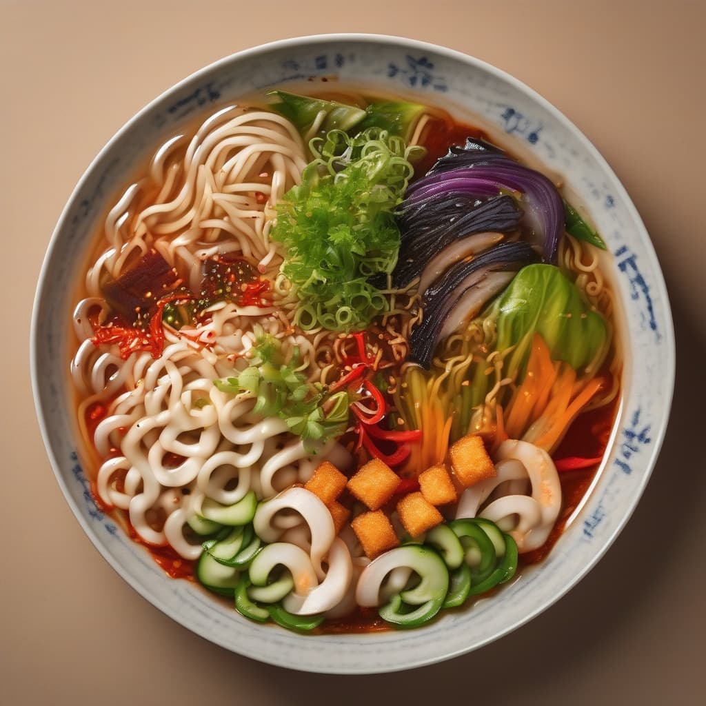 Spicy Assorted Vegetables Ramen